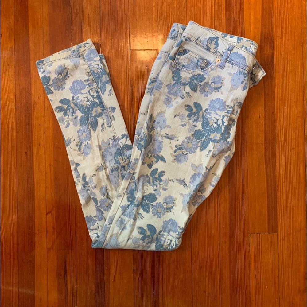 Floral jeans